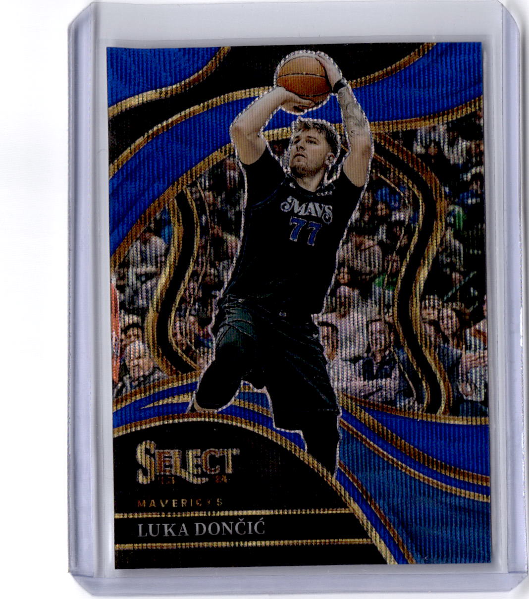 2023-24 Panini Select #251 Luka Doncic Blue Wave Prizm #/75