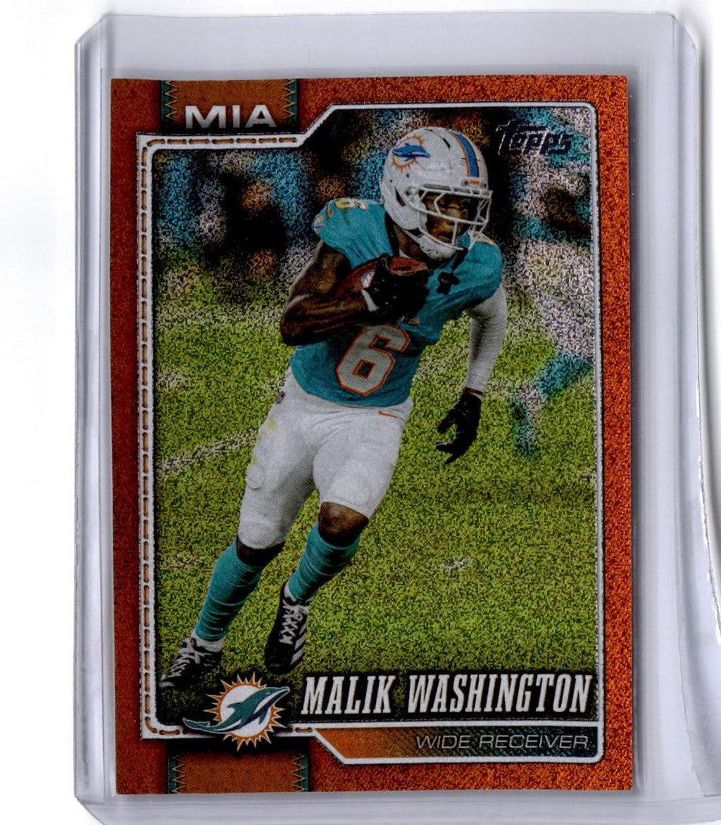 2026 Topps Flagship #123 Malik Washington Orange Sandglitter #/25
