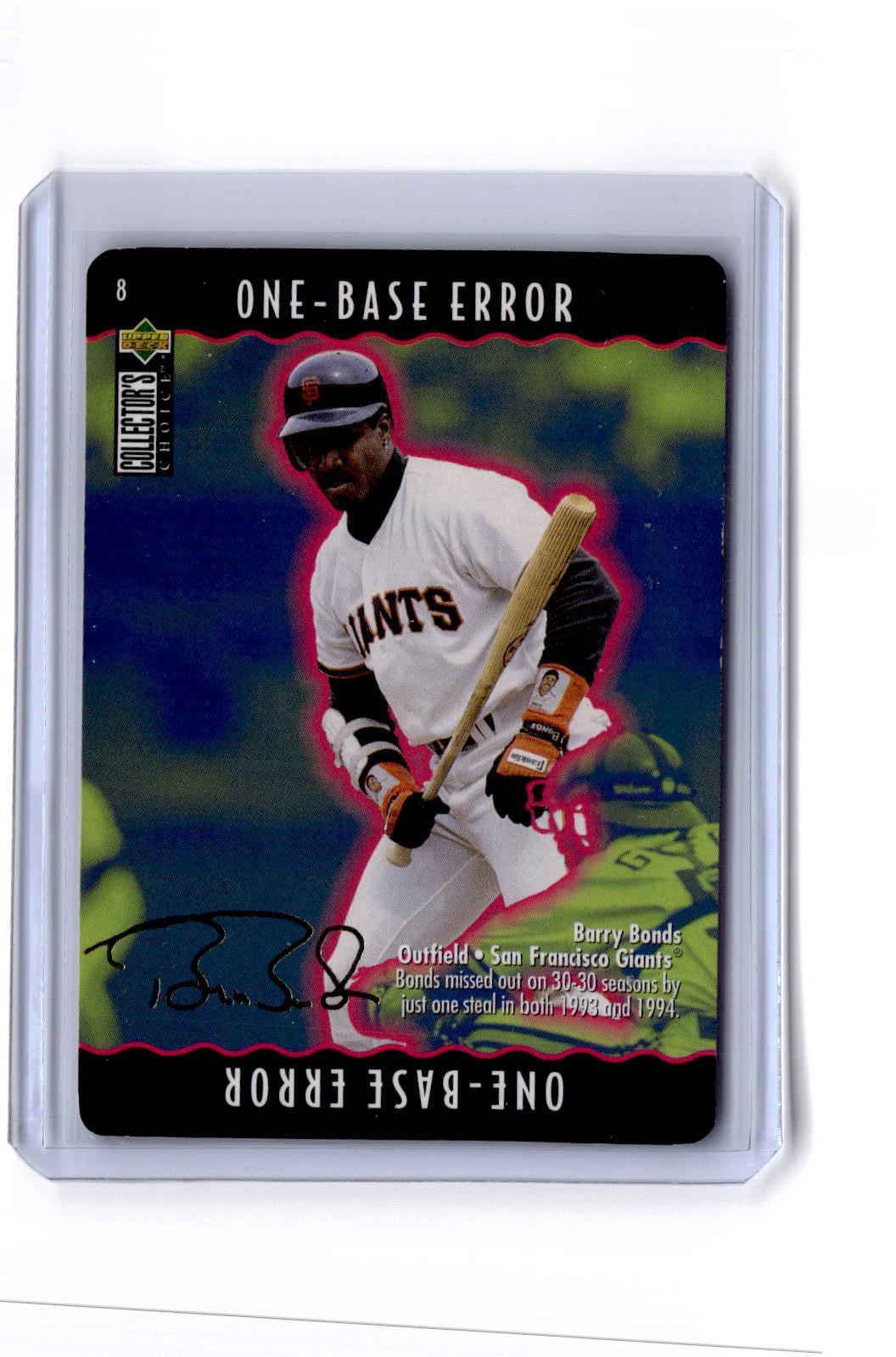 1996 Collector's Choice #8a Barry Bonds You Make the Play Gold Signature