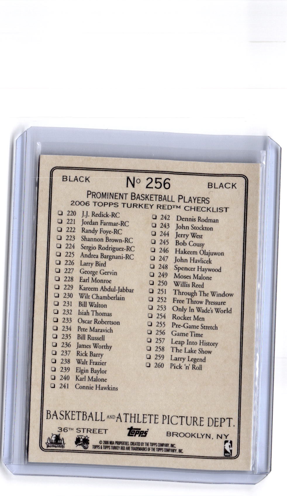 2006-07 Topps Turkey Red #256 Kevin Garnett / Dwight Howard Black