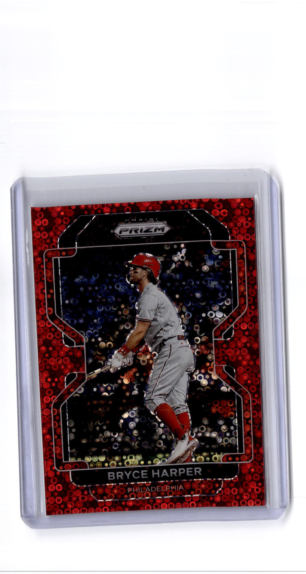 2022 Panini Prizm #6 Bryce Harper Red Donut Circles Prizm #/99