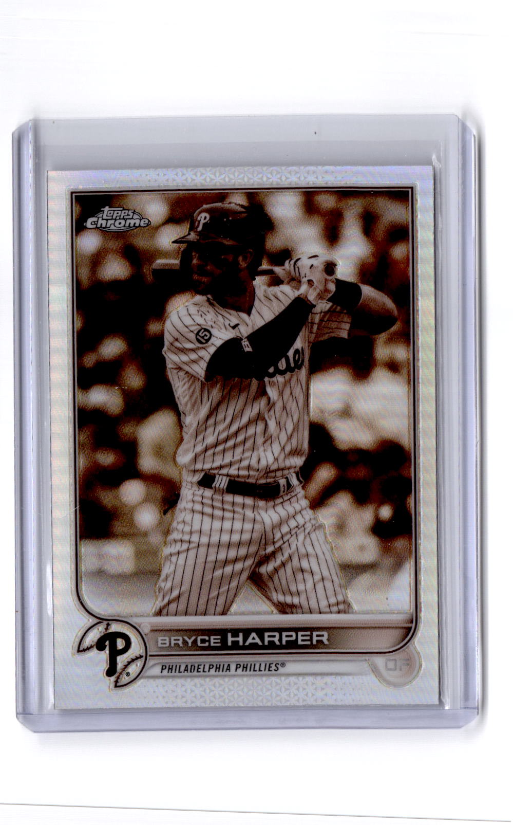 2022 Topps Chrome #220 Bryce Harper Sepia Refractor