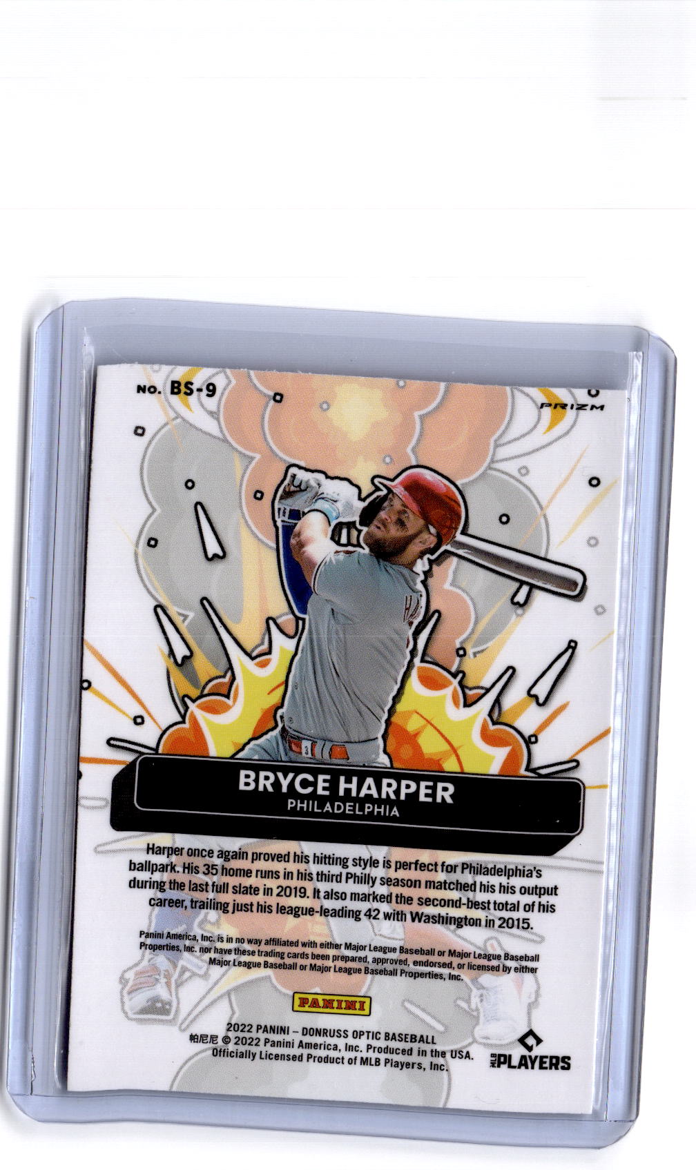 2022 Donruss #BS-9 Bryce Harper Bomb Squad Diamond