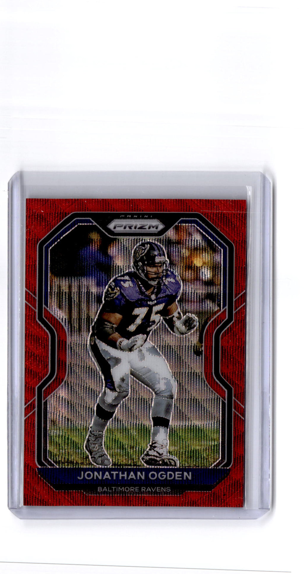 2020 Panini Prizm #45 Jonathan Ogden Prizm Red Wave #/149