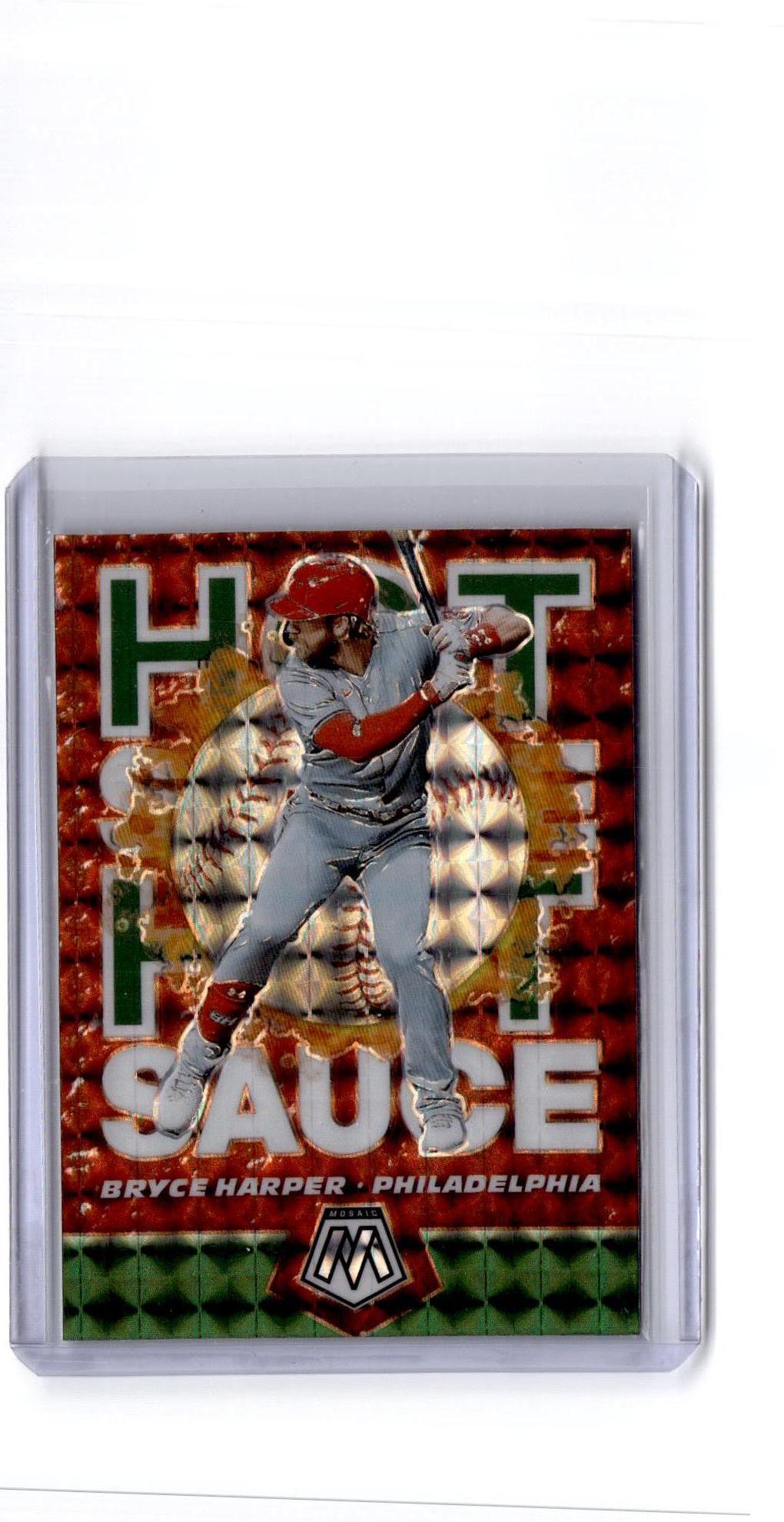2021 Panini Mosaic #HS3 Bryce Harper Hot Sauce Green
