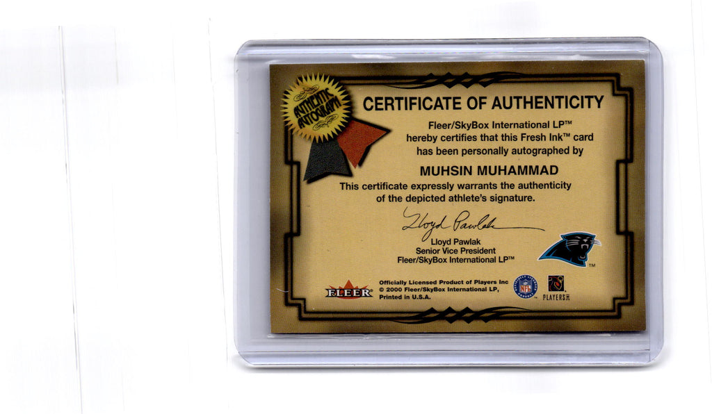 2000 Fleer Tradition #NNO Muhsin Muhammad Autographics