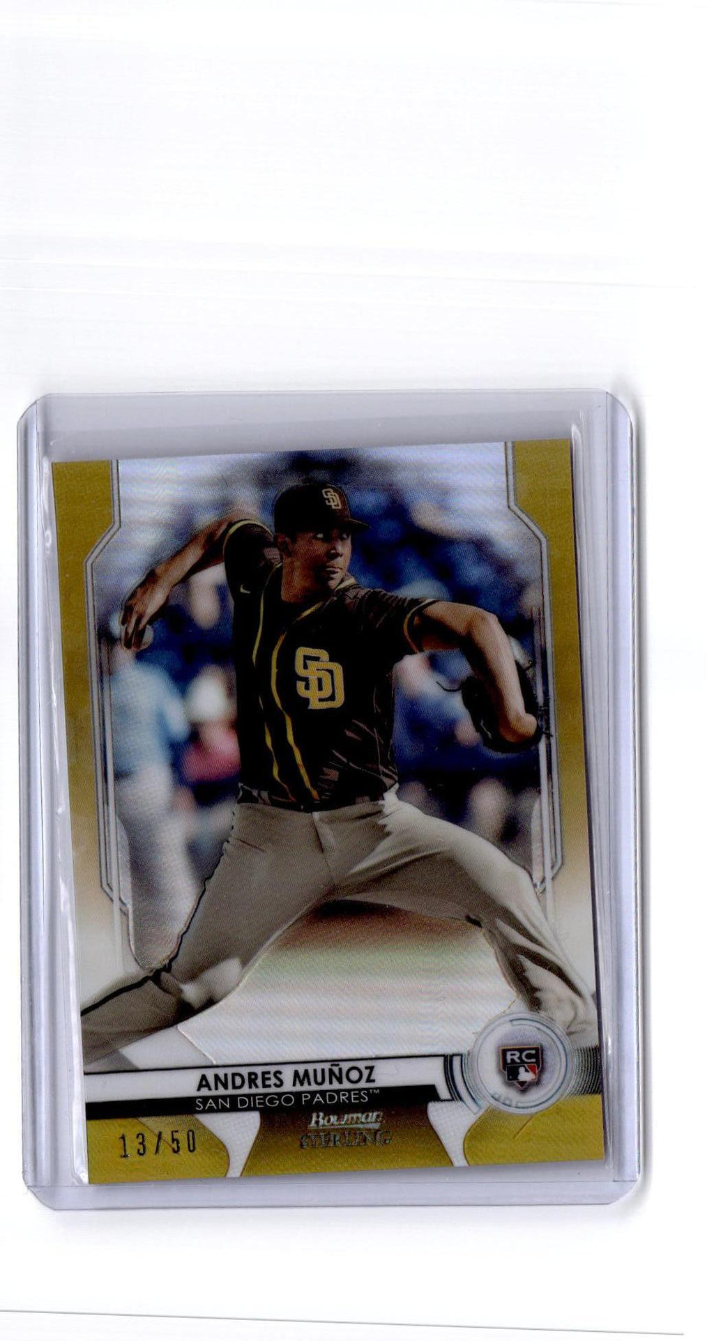 2020 Bowman Sterling #BSR-86 Andres Muñoz Gold #/50
