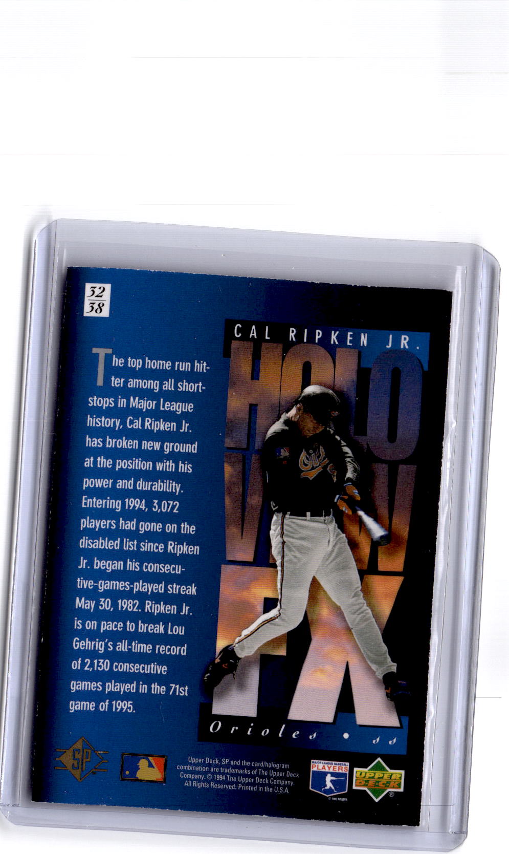 1994 SP #32 Cal Ripken Jr. Holoview FX