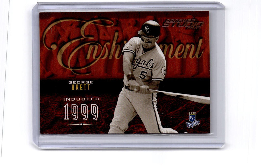 2003 Donruss Studio #E-7 George Brett Enshrinement #/750