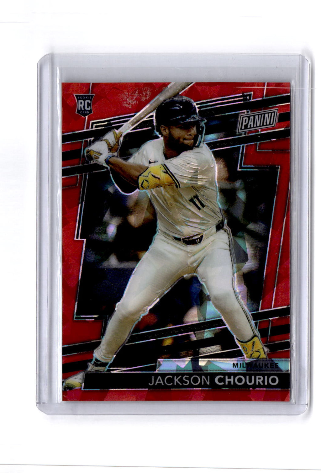 2024 Panini National Jackson Chourio Prospects Red Sparkle #/149