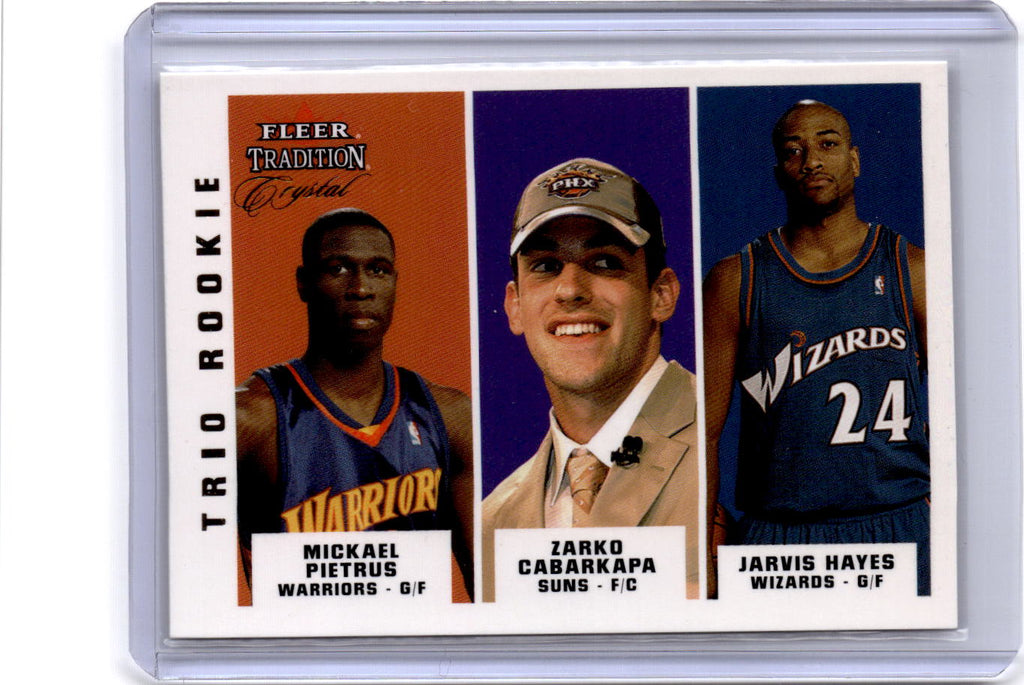 2003-04 Fleer Tradition Mickael Pietrus / Cabarkapa / Jarvis Hayes Crystal /50