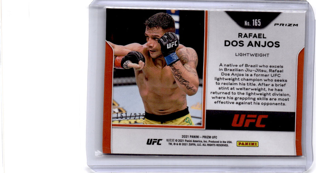 2021 Panini Prizm UFC #165 Rafael Dos Anjos Red Prizm