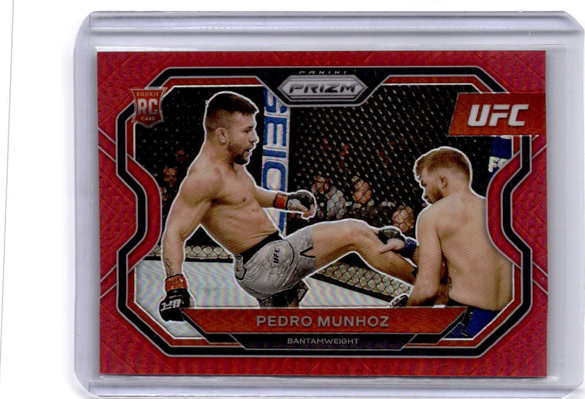 2021 Panini Prizm UFC #155 Pedro Munhoz Red Prizm #/275