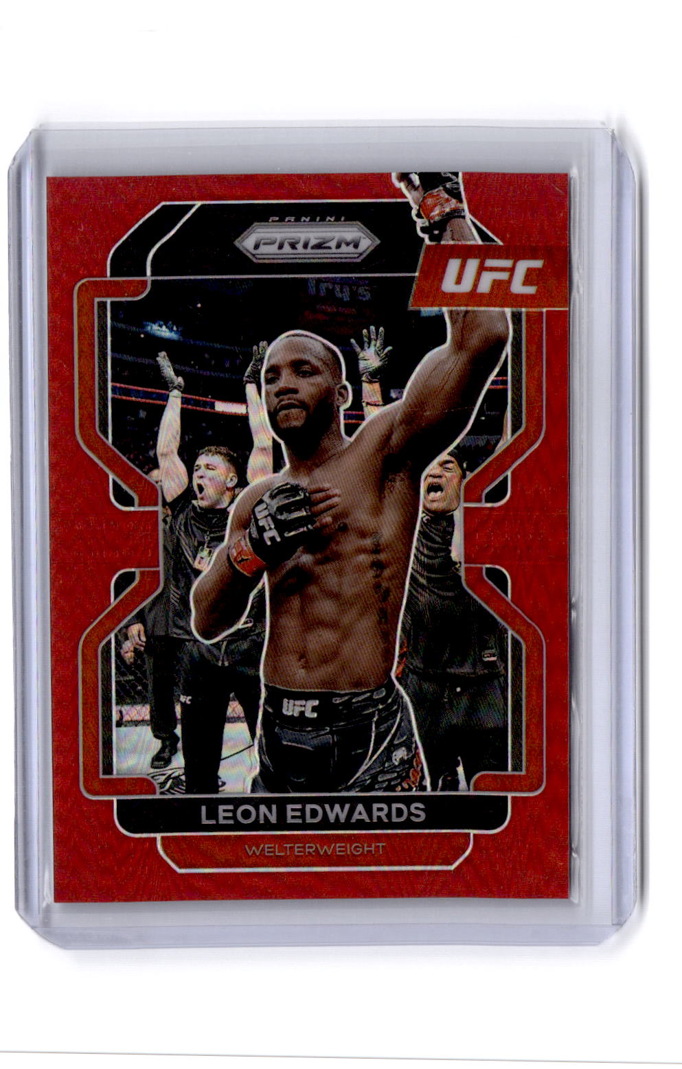 2022 Panini Prizm UFC #108 Leon Edwards Red Prizm