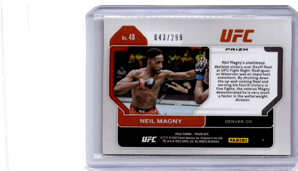 2022 Panini Prizm UFC #48 Neil Magny Red Prizm
