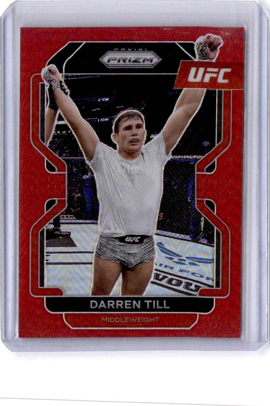 2022 Panini Prizm UFC #181 Darren Till Red Prizm /299