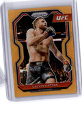 2021 Panini Prizm UFC #58 Calvin Kattar Orange Prizm #/99