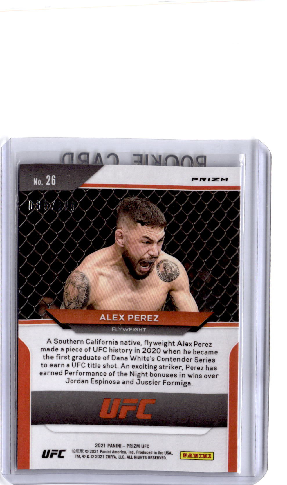 2021 Panini Prizm UFC #26 Alex Perez Blue Prizm