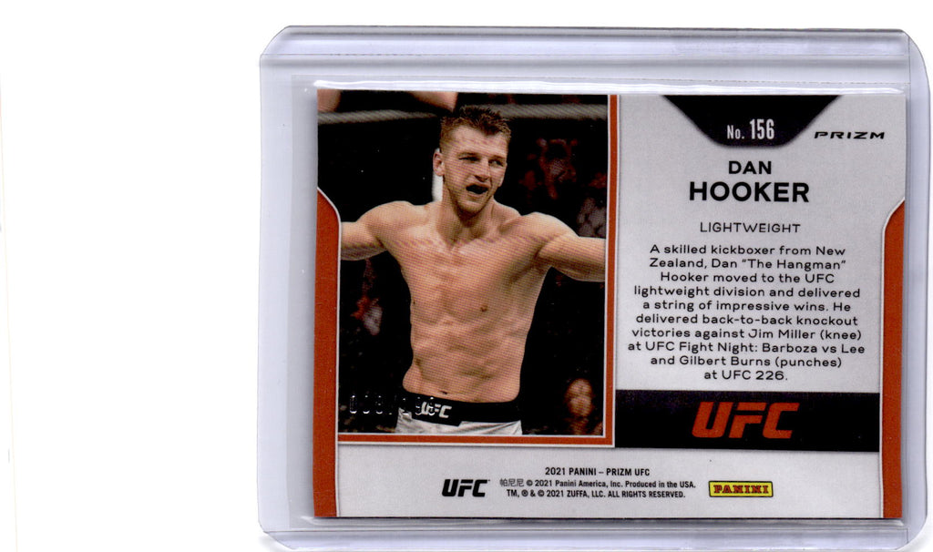 2021 Panini Prizm UFC #156 Dan Hooker Blue Prizm #/199