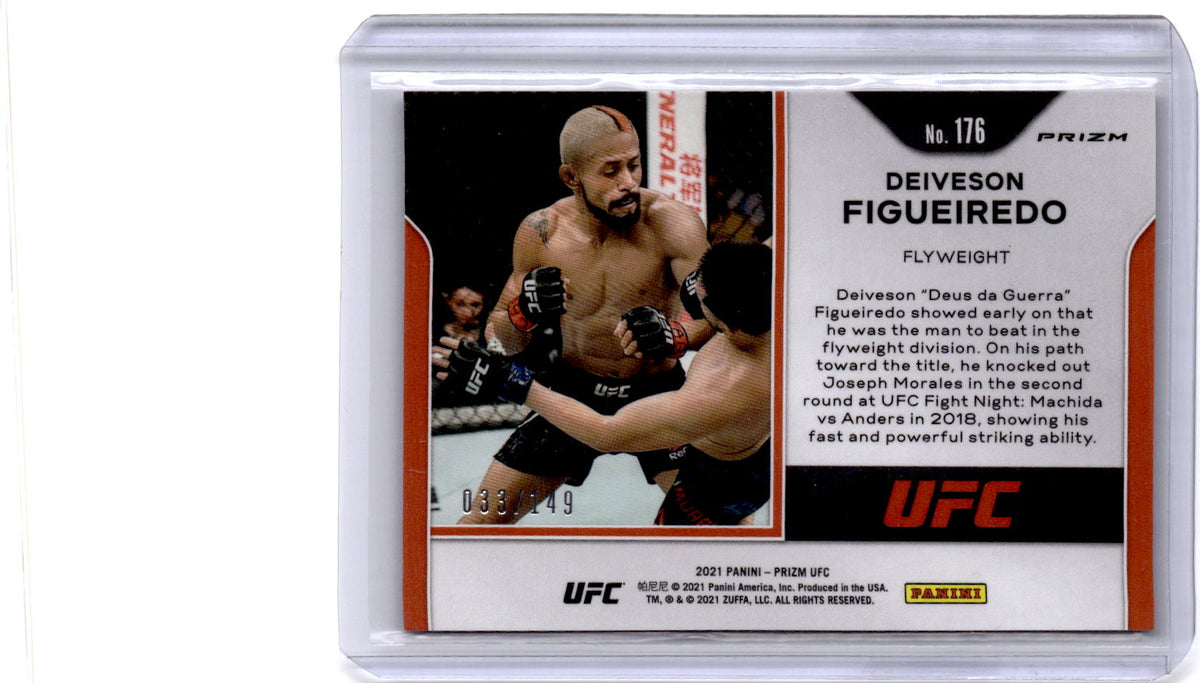 2021 Panini Prizm UFC #176 Deiveson Figueiredo Purple Prizm