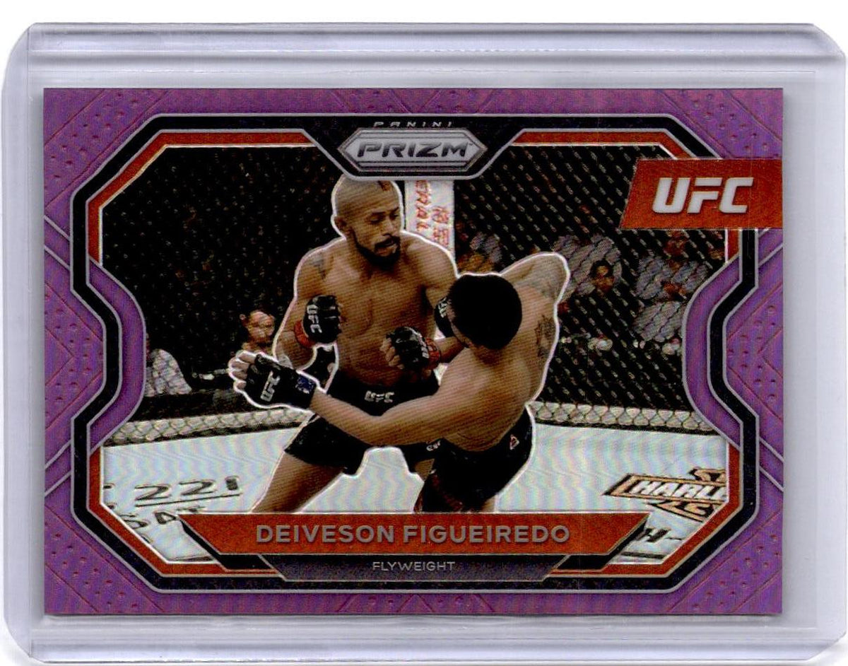 2021 Panini Prizm UFC #176 Deiveson Figueiredo Purple Prizm
