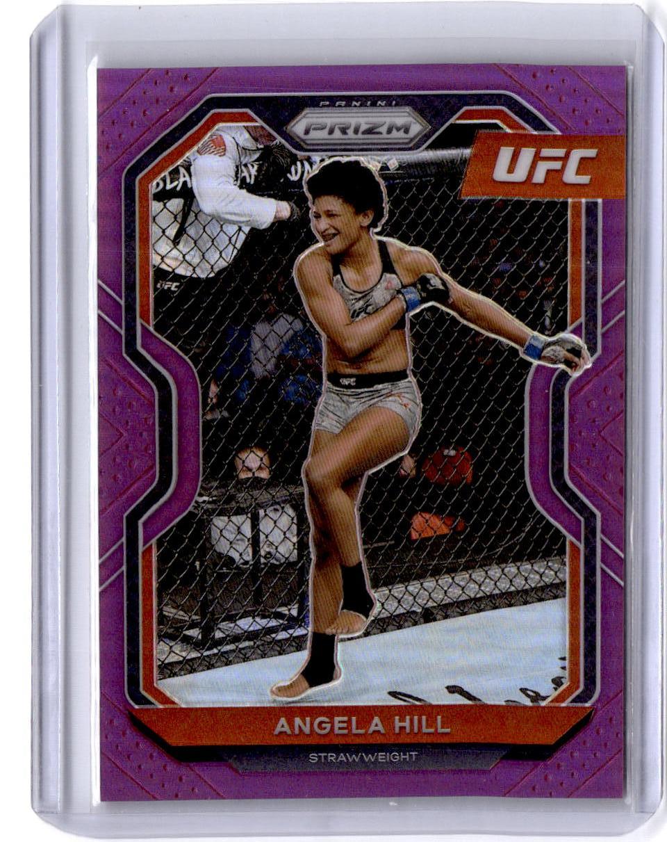2021 Panini Prizm UFC #86 Angela Hill Purple Prizm #/149