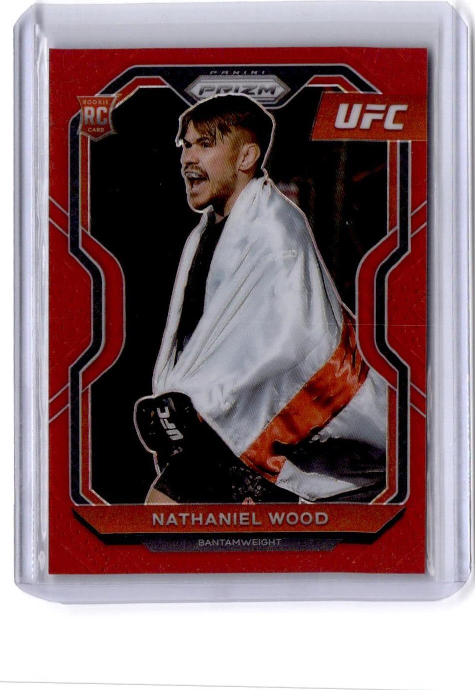 2021 Panini Prizm UFC #39 Nathaniel Wood Red Prizm