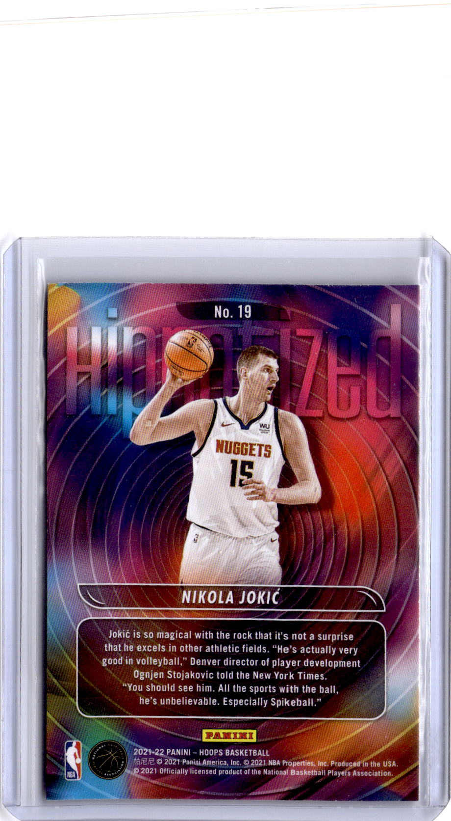 2021-22 Hoops #19 Nikola Jokic HIPnotized