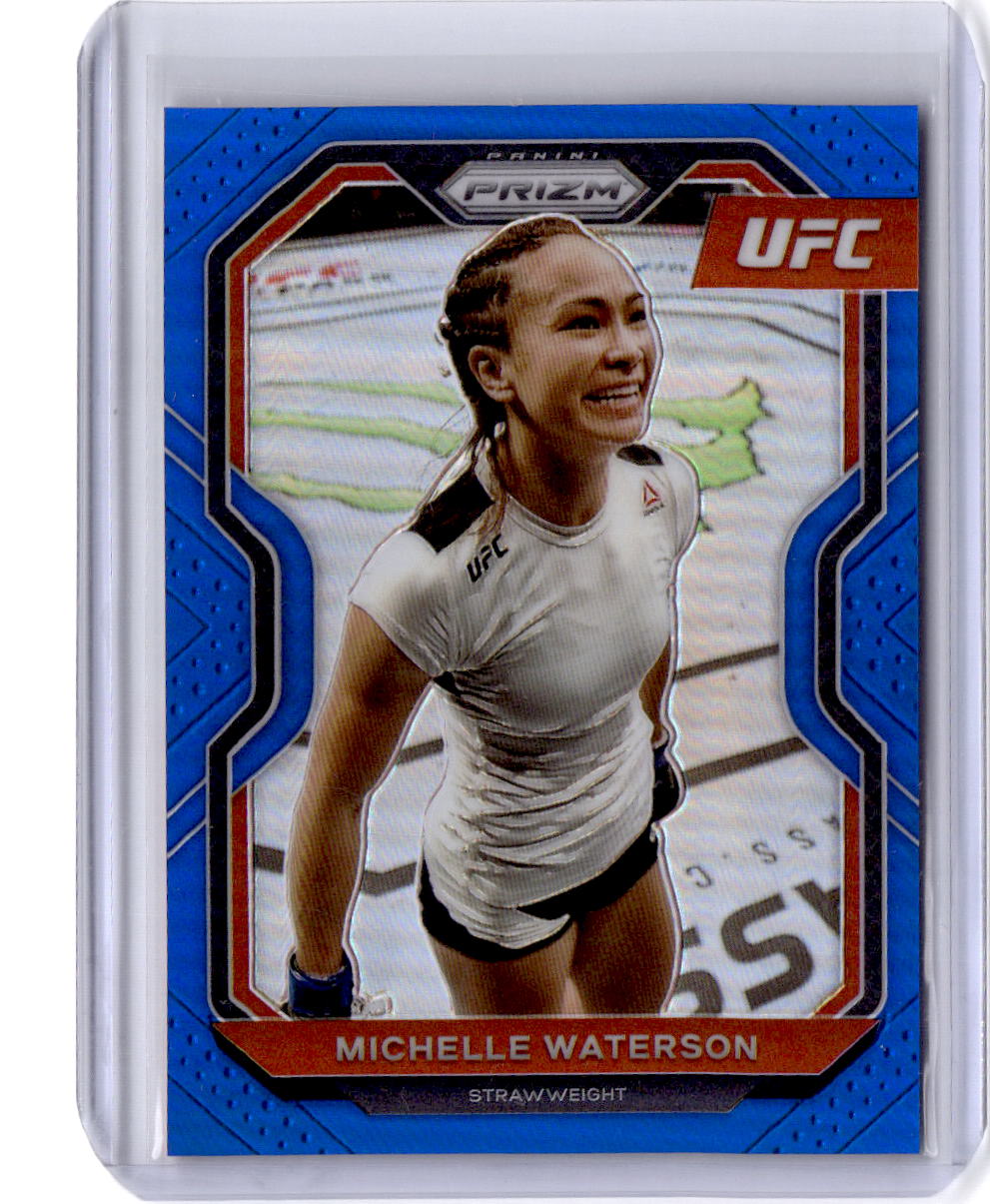 2021 Panini Prizm UFC #9 Michelle Waterson Blue Prizm