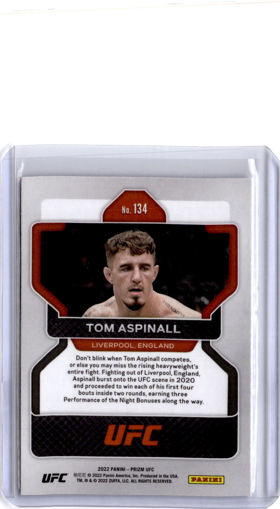 2022 Panini Prizm UFC #134 Tom Aspinall