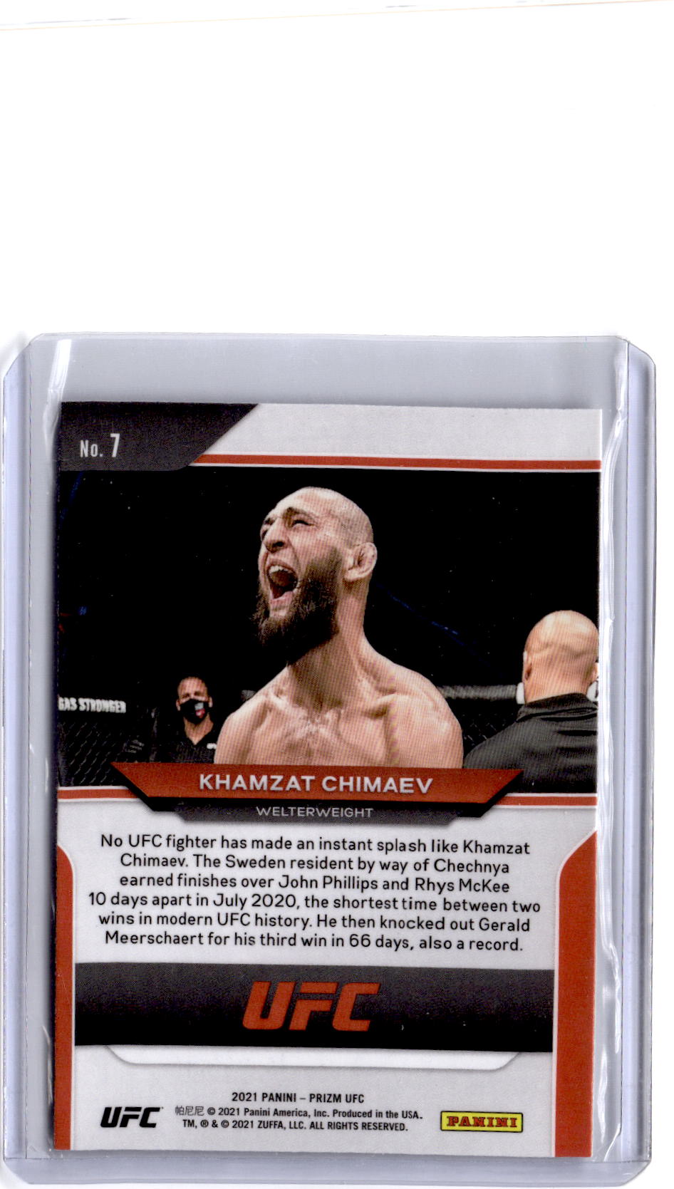 2021 Panini Prizm UFC #7 Khamzat Chimaev