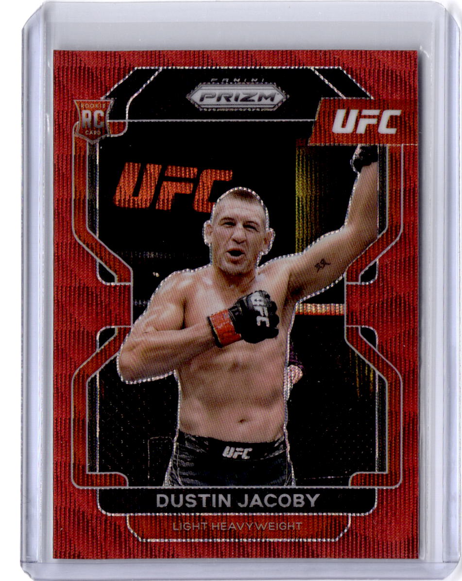 2022 Panini Prizm UFC #123 Dustin Jacoby Ruby Wave