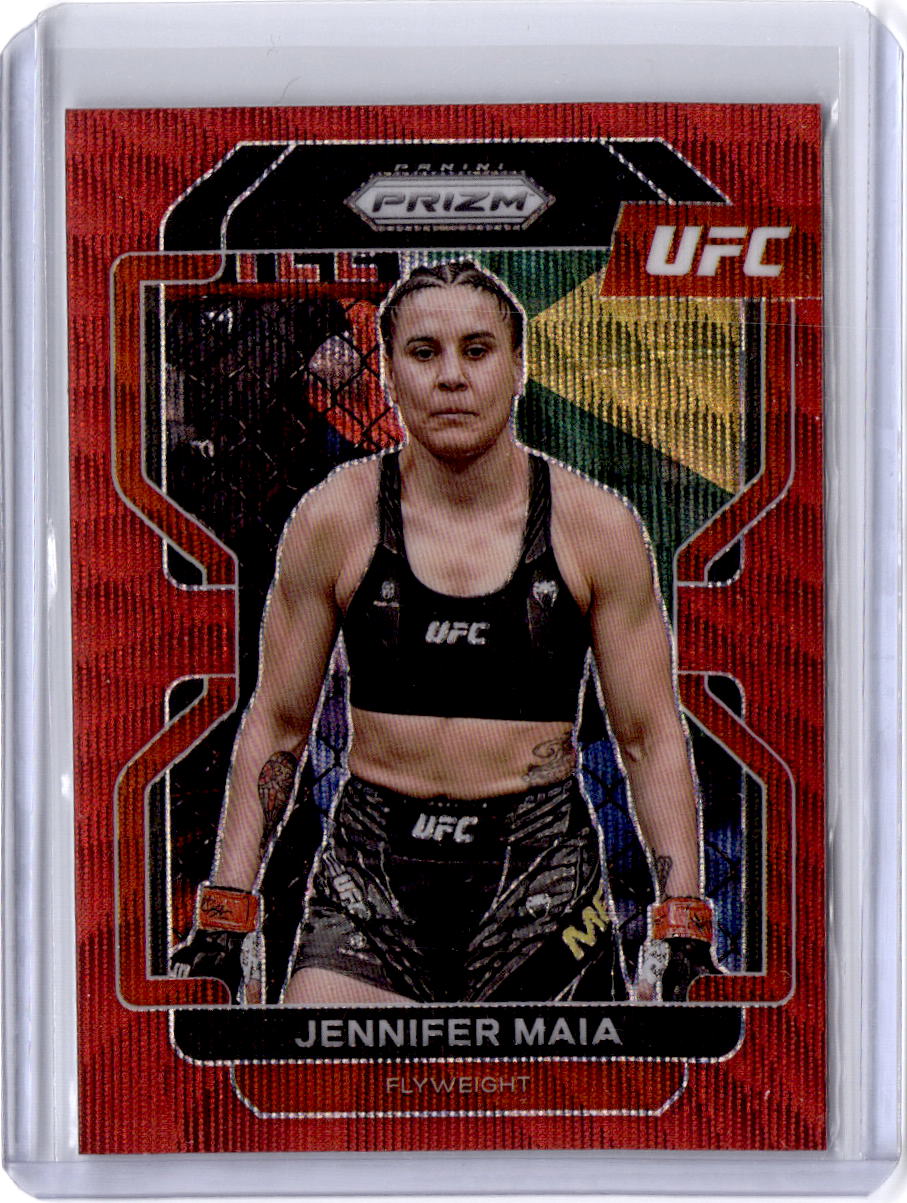 2022 Panini Prizm UFC #165 Jennifer Maia Ruby Wave