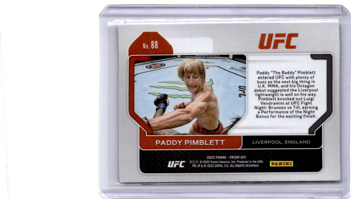 2022 Panini Prizm UFC #88 Paddy Pimblett