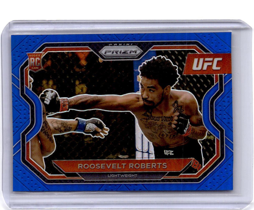 2021 Panini Prizm UFC #117 Roosevelt Roberts Blue Prizm #/199