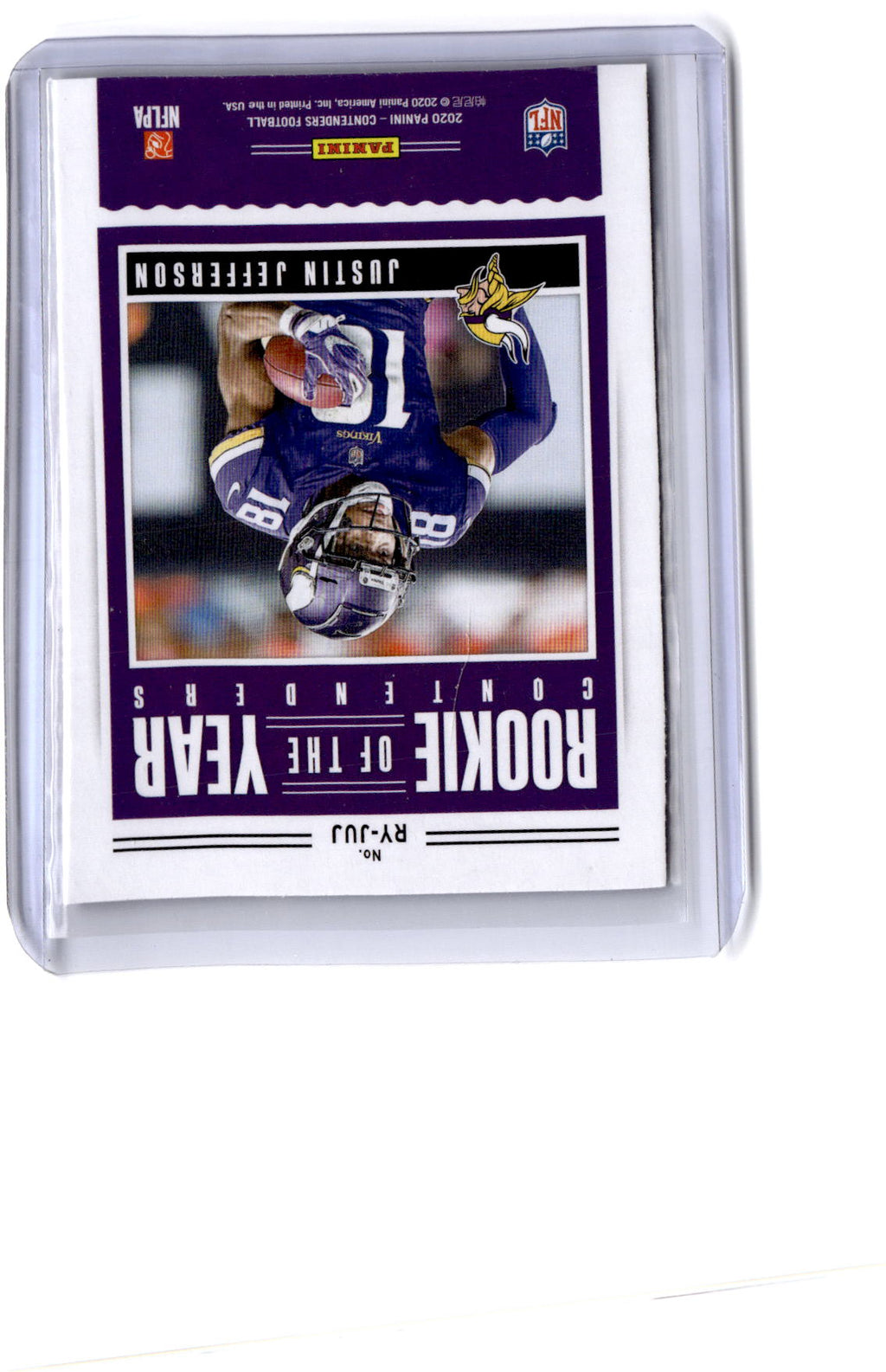 2020 Panini Contenders Justin Jefferson Rookie of the Year Contenders Ruby