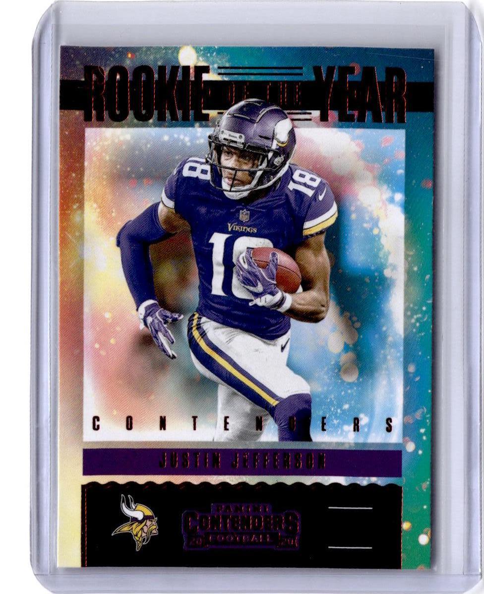 2020 Panini Contenders Justin Jefferson Rookie of the Year Contenders Ruby