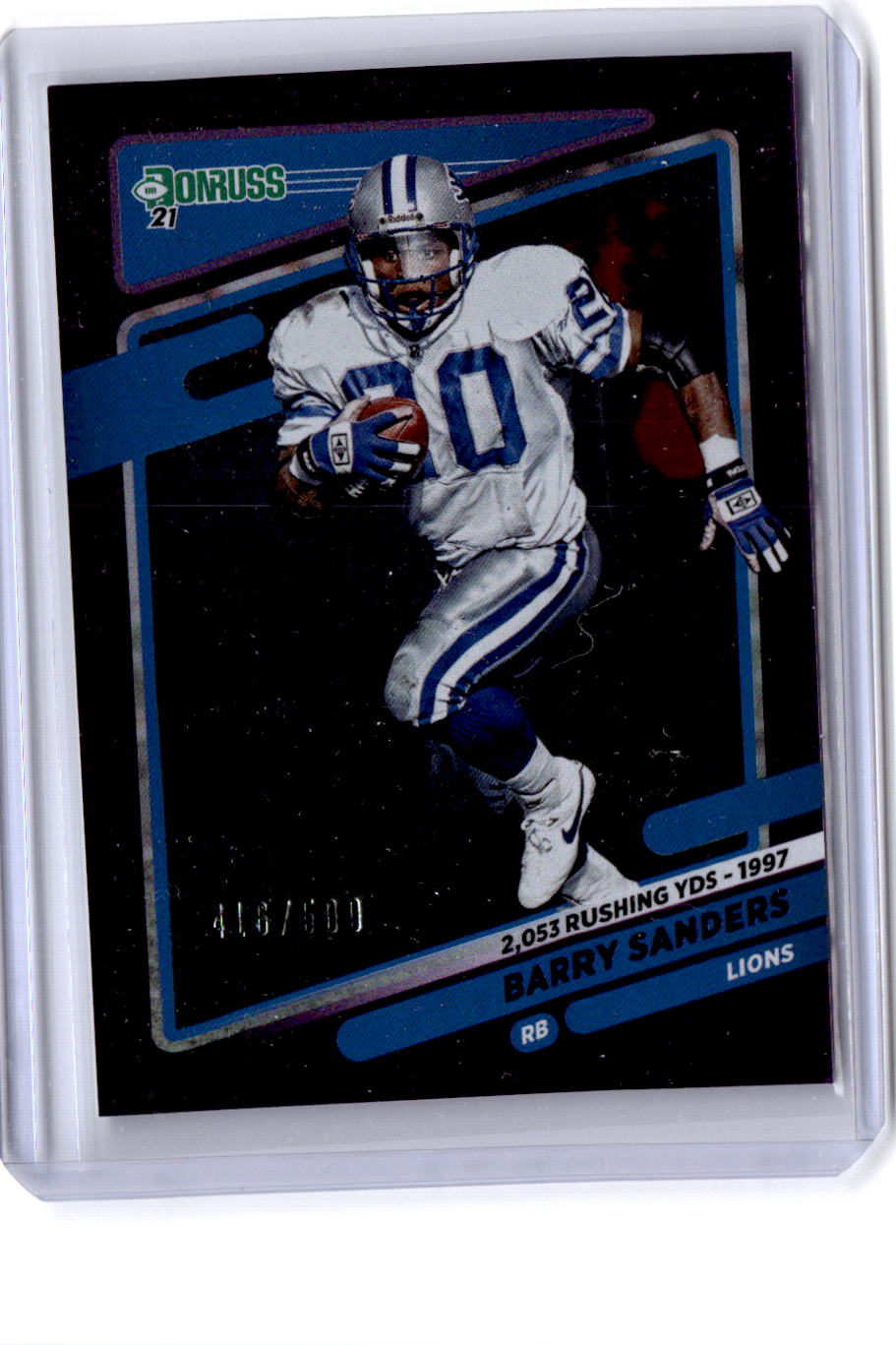 2021 Donruss #173 Barry Sanders Season Stat Line #/500