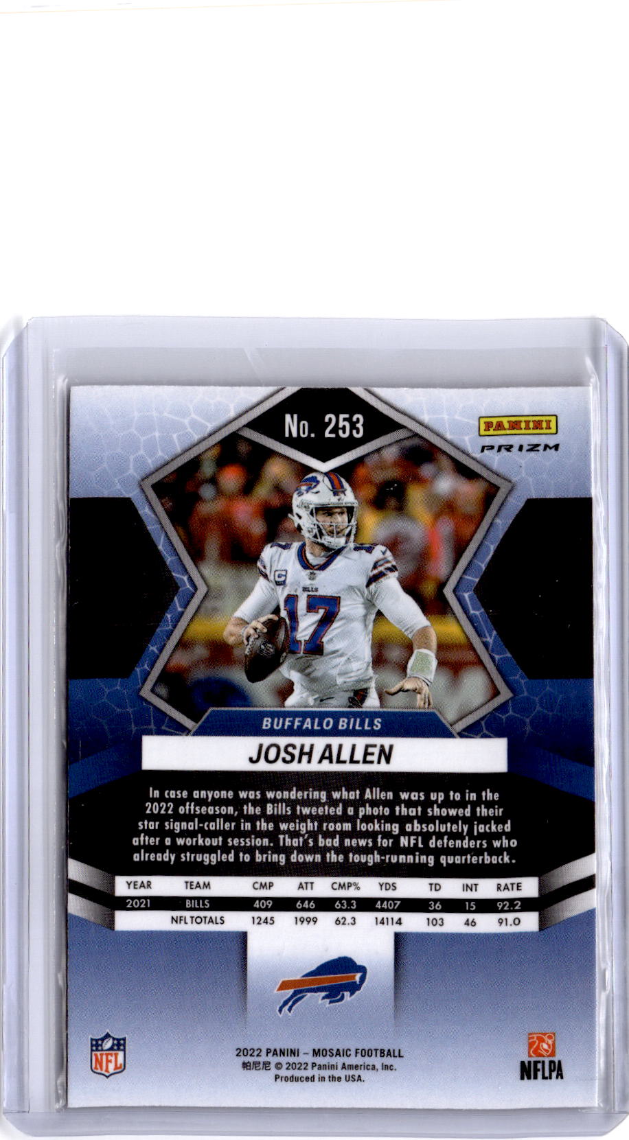 2022 Panini Mosaic #253 Josh Allen Sparkle Red