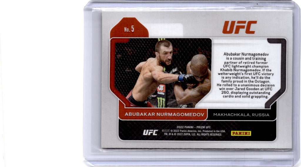 2022 Panini Prizm UFC #5 Abubakar Nurmagomedov Orange Prizm