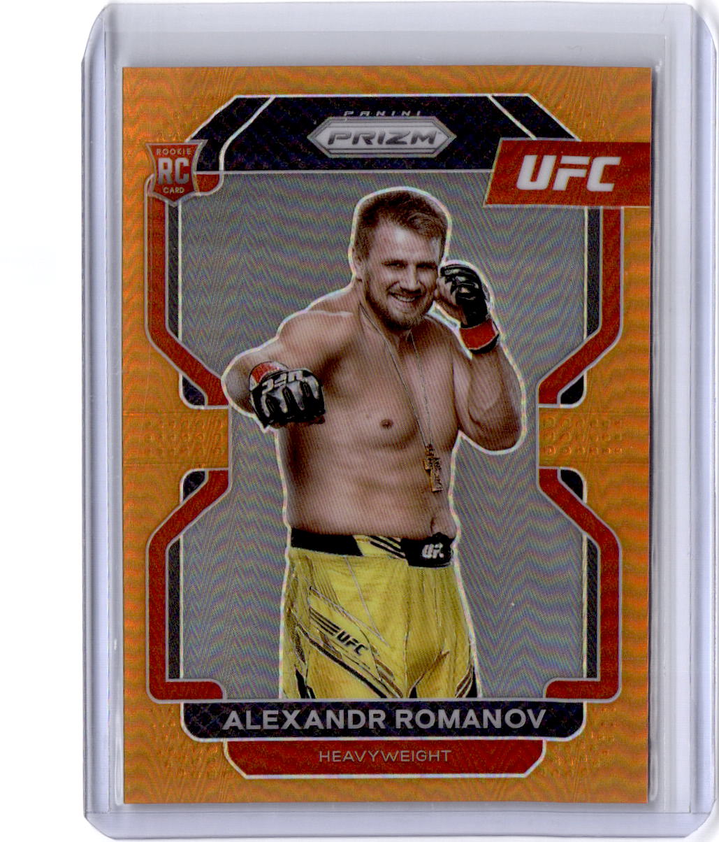 2022 Panini Prizm UFC #137 Alexandr Romanov Orange Prizm #/99
