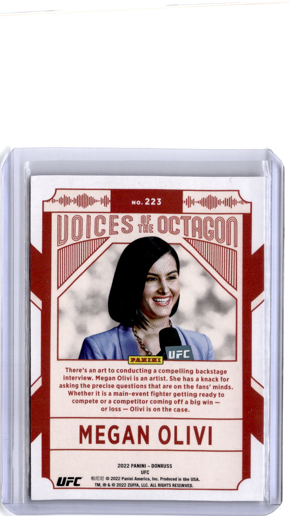 2022 Donruss UFC #223 Megan Olivi Holo Laser