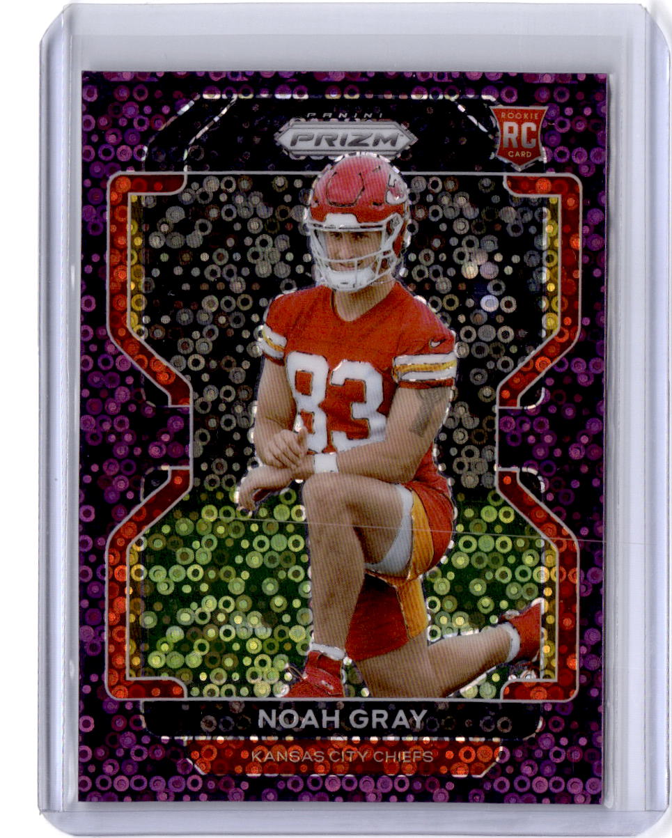 2021 Panini Prizm #418 Noah Gray No Huddle Purple #/35