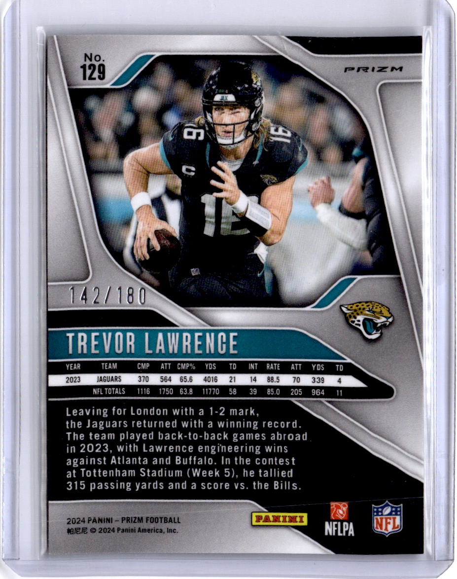 2024 Panini Prizm #129 Trevor Lawrence Hyper #/180