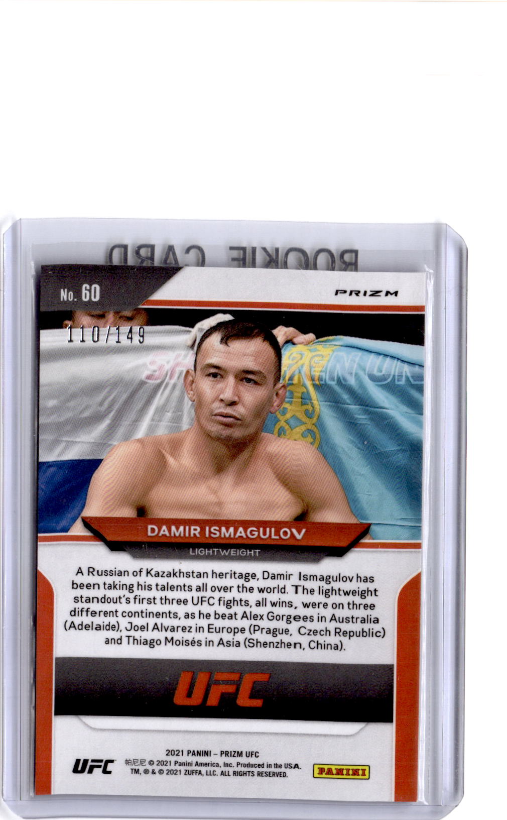 2021 Panini Prizm UFC #60 Damir Ismagulov Purple Prizm #/149