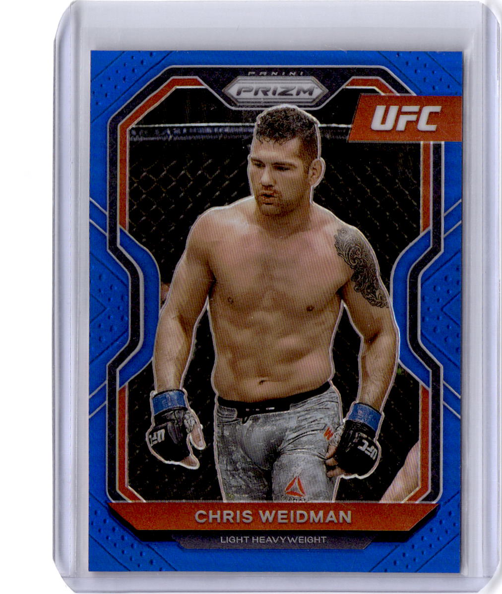 2021 Panini Prizm UFC #88 Chris Weidman Blue Prizm #/199