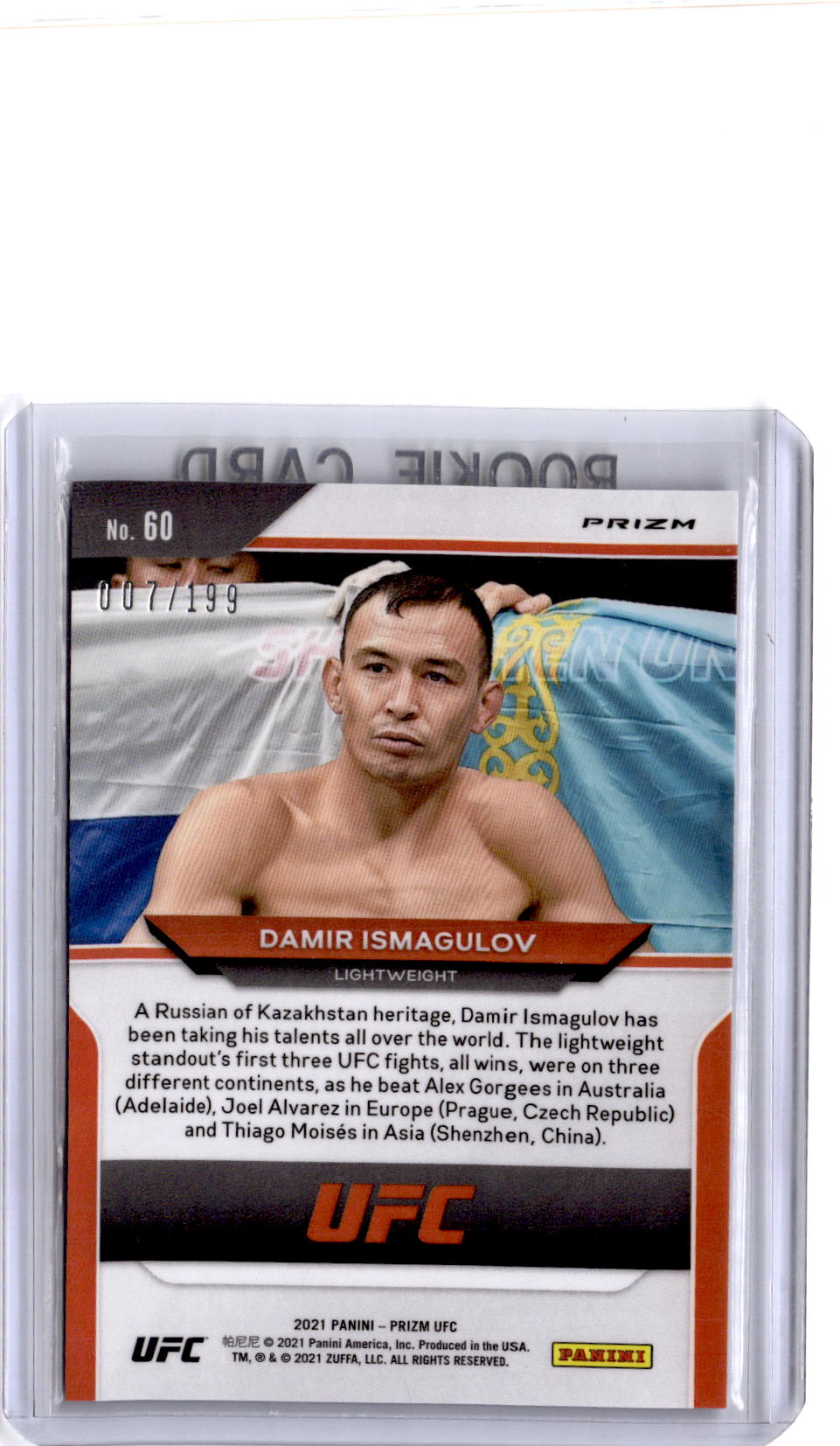 2021 Panini Prizm UFC #60 Damir Ismagulov Blue Prizm