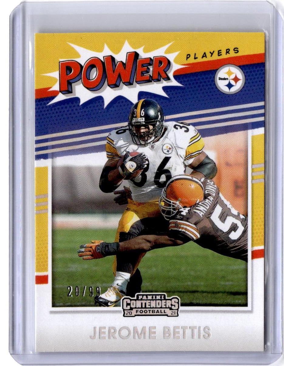2021 Panini Contenders #PP-JBE Jerome Bettis Power Players Silver #/99