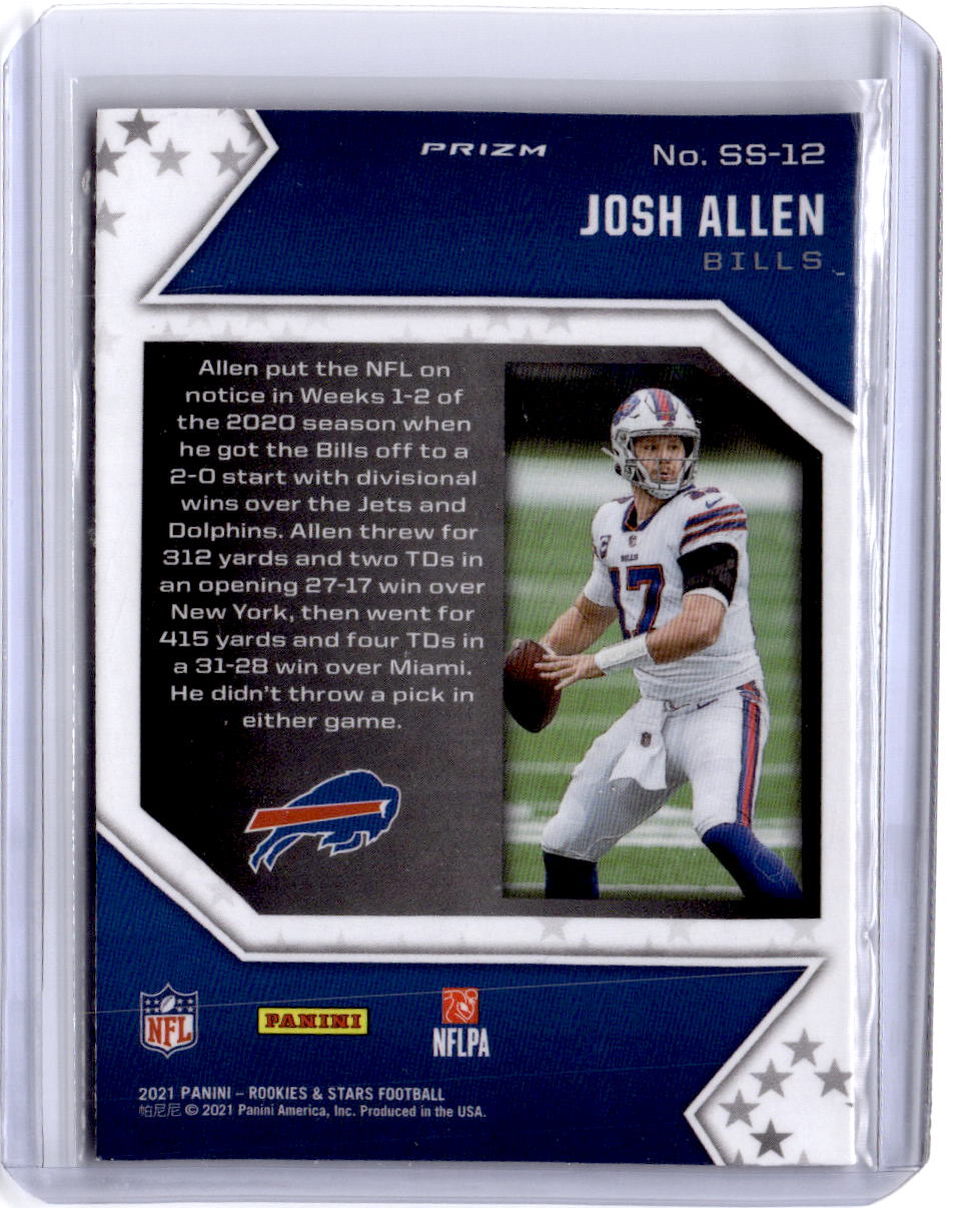 2021 Panini Rookies & Stars #SS-12 Josh Allen Star Studded Red Prizm