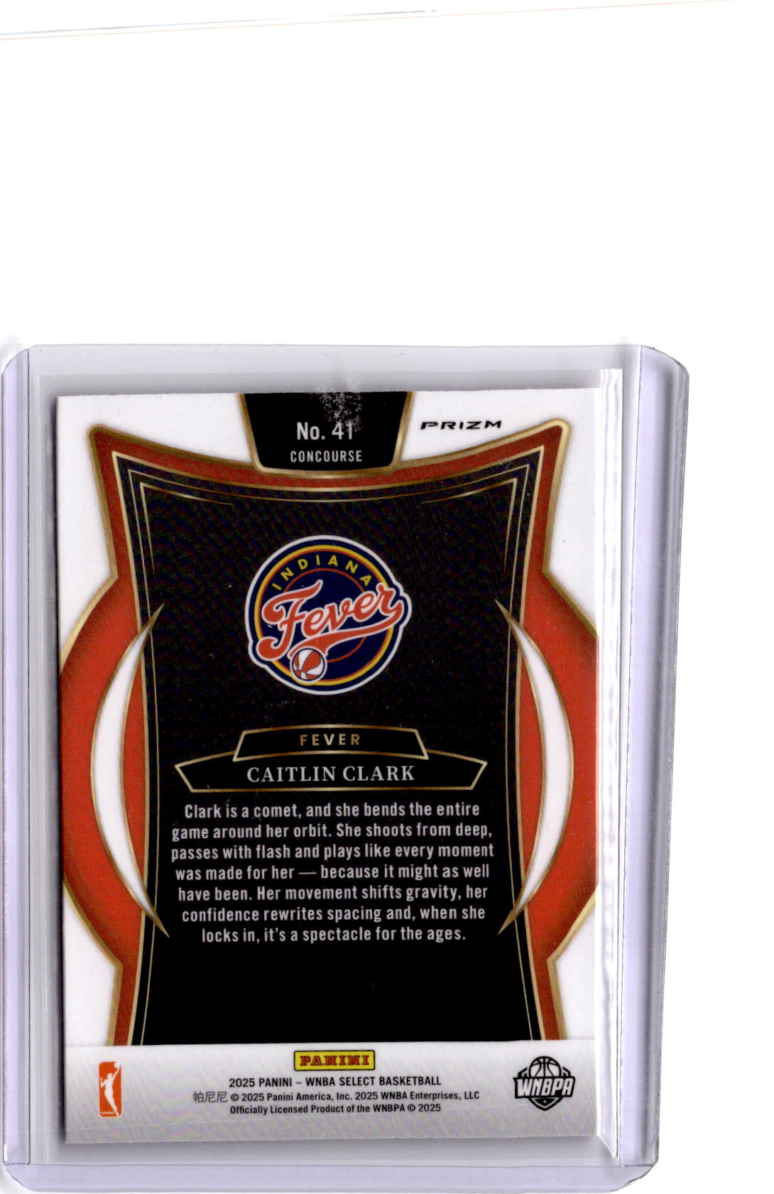 2025 Panini Select WNBA #41 Caitlin Clark Pink Ice Prizm